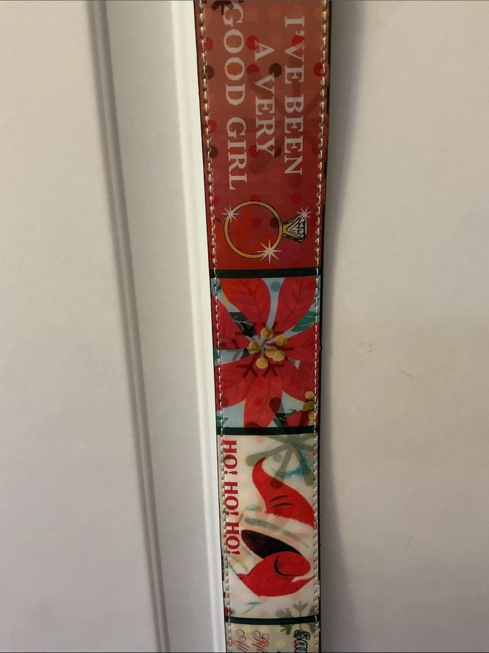 Women’s Men’s Christmas Prismatic Hologram Holographic Belt Size L